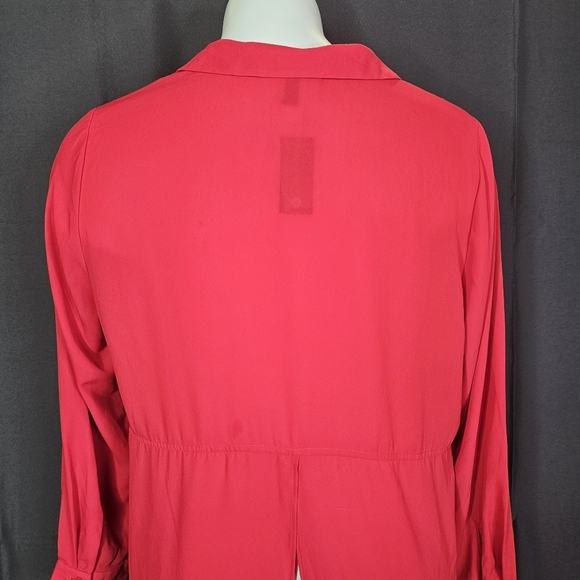 Lane Bryant Red Ling Sleeve Blouse - Picture 5 of 6
